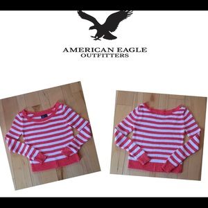 Salmon / White American Eagle Sweater - Small